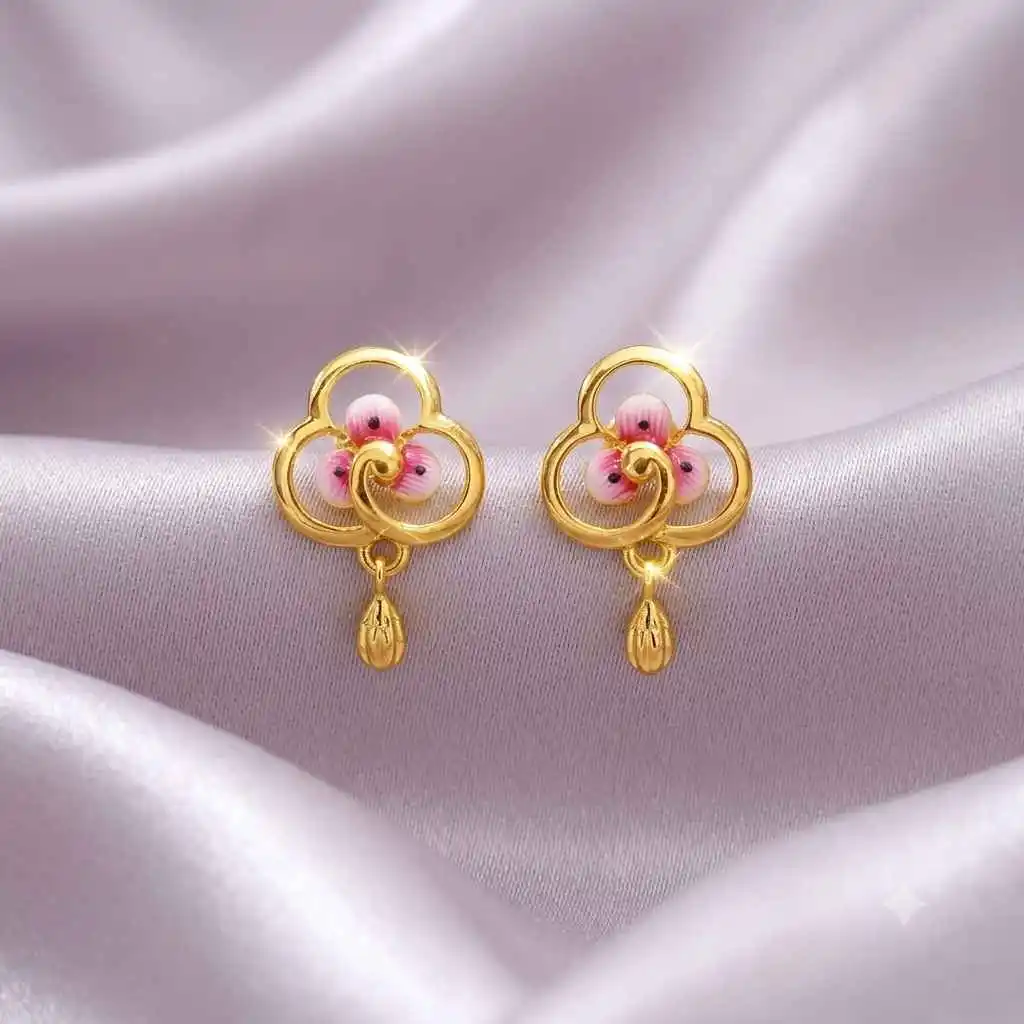 Daily wear gold Earring