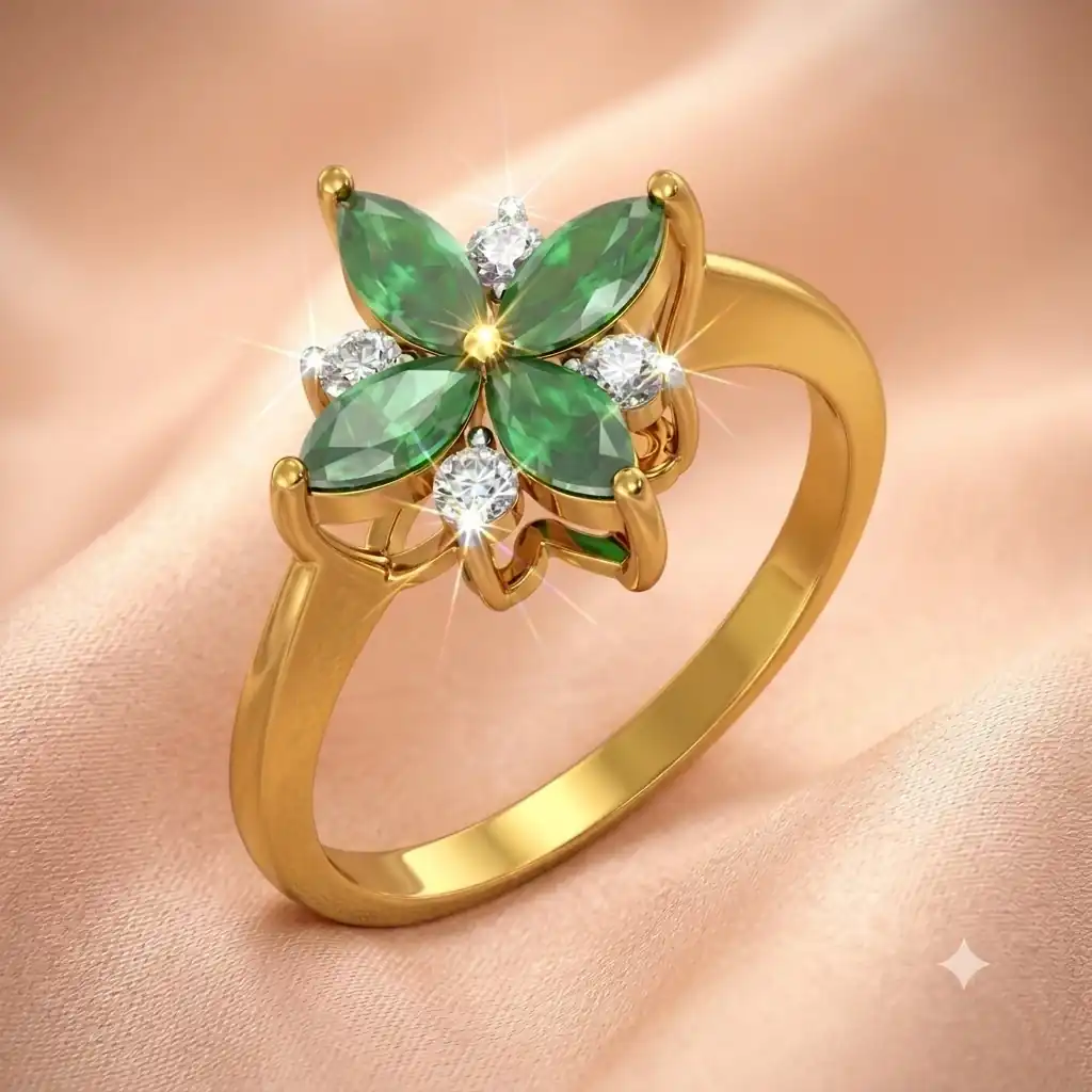 Gold Emerald Ring