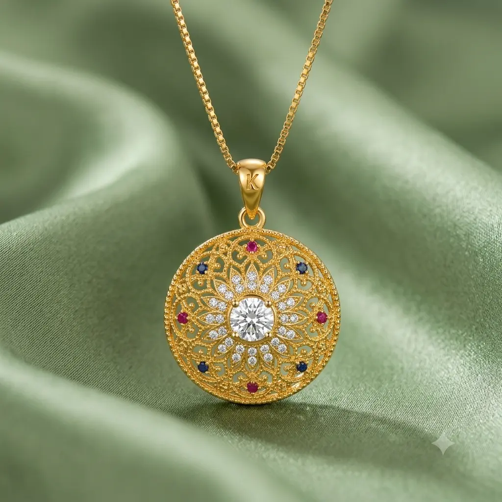 Gold Pendant/Chain Dollar