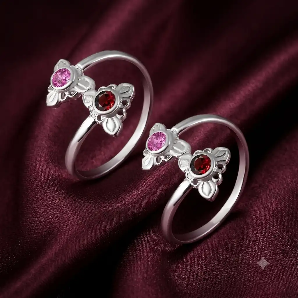 Traditional Silver Toe Ring Metti - Sri Mangalam Jewellery